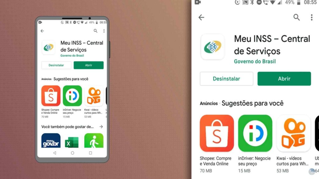 abrindo meu inss pela play store